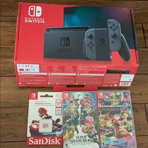 Nintendo Switch + SD + 2 GAMES!